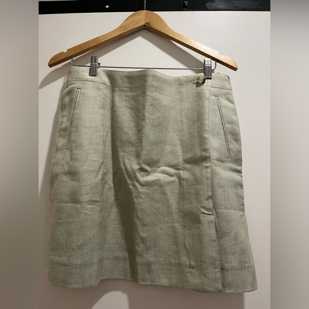 J. Crew Women's Pencil Skirt Linen Beige Tan
